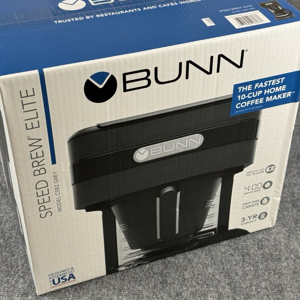 New Sealed BUNN CSB2G Speed Brew Elite 10-Cup Coffee Maker